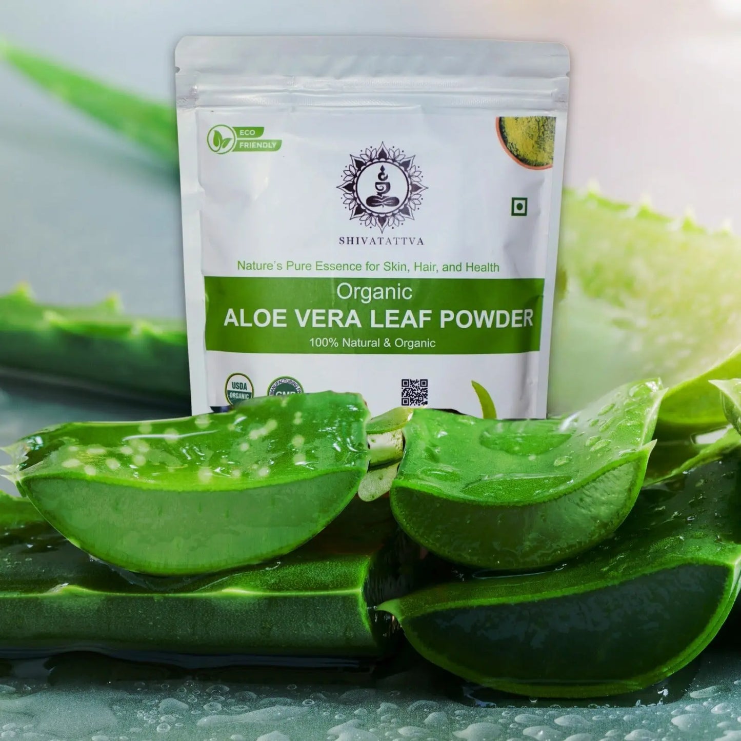 Shivatattva Organic Aloe Vera Leaf Powder 200g – For Skin, Hair & Internal Detox | Edible & Pure