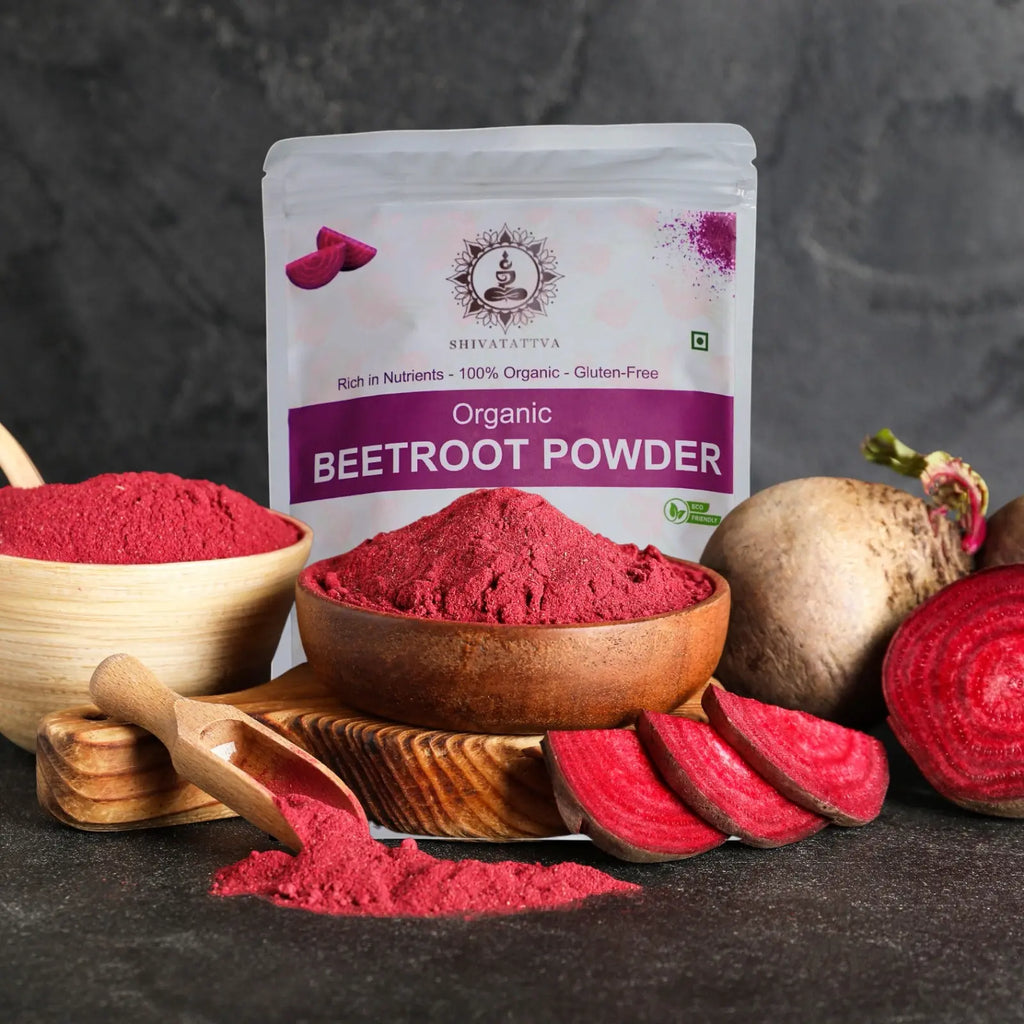 Shivatattva Organic Beetroot Powder | 100% Pure & Natural | Rich in Nitrates, Iron & Antioxidants | For Skin Glow, Stamina & Detox | No Added Color or Preservatives | 200g