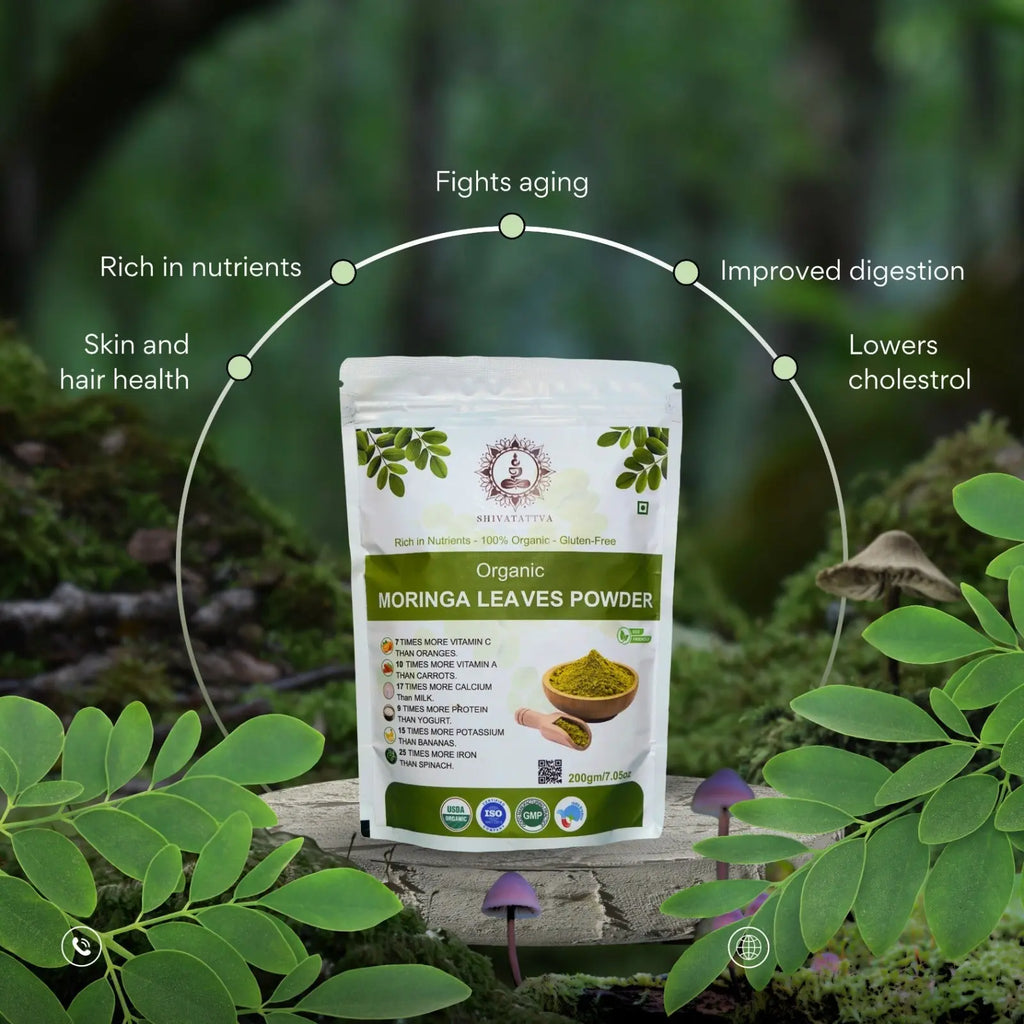 Shivatattva Organic Moringa Leaf Powder | Superfood for Immunity, Energy & Detox (200g)