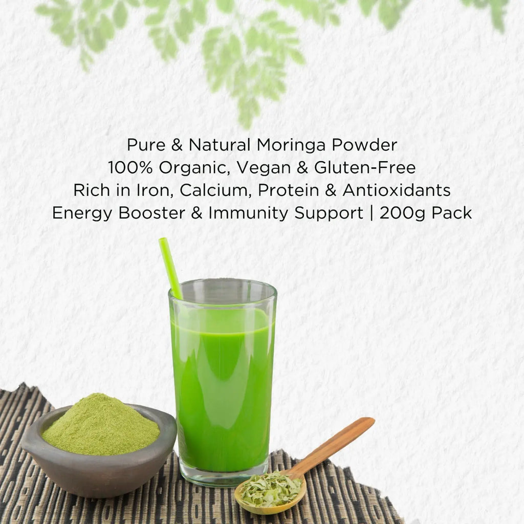 Shivatattva Organic Moringa Leaf Powder | Superfood for Immunity, Energy & Detox (200g)
