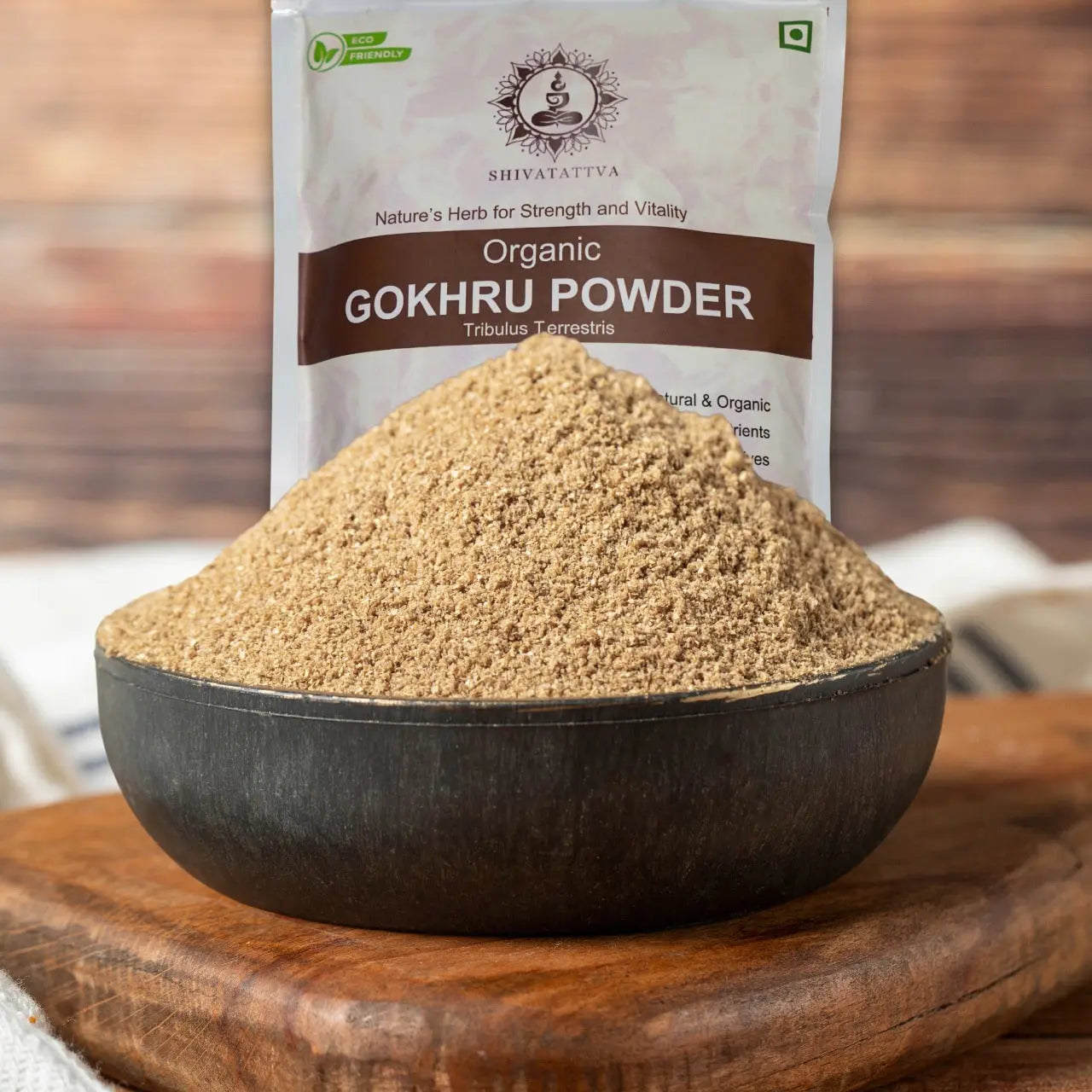 Shivatattva Organic Gokhru Powder 200g – Tribulus terrestris for Testosterone, Kidney & Strength Support Shivatattva.in