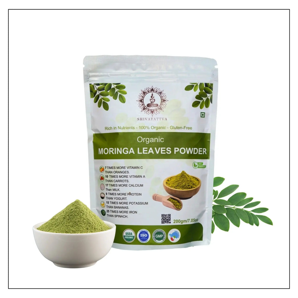 Shivatattva Organic Moringa Leaf Powder | Superfood for Immunity, Energy & Detox (200g)