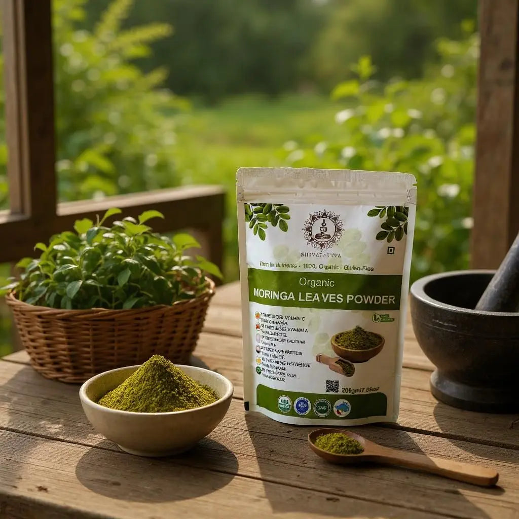 Shivatattva Organic Moringa Leaf Powder | Superfood for Immunity, Energy & Detox (200g)