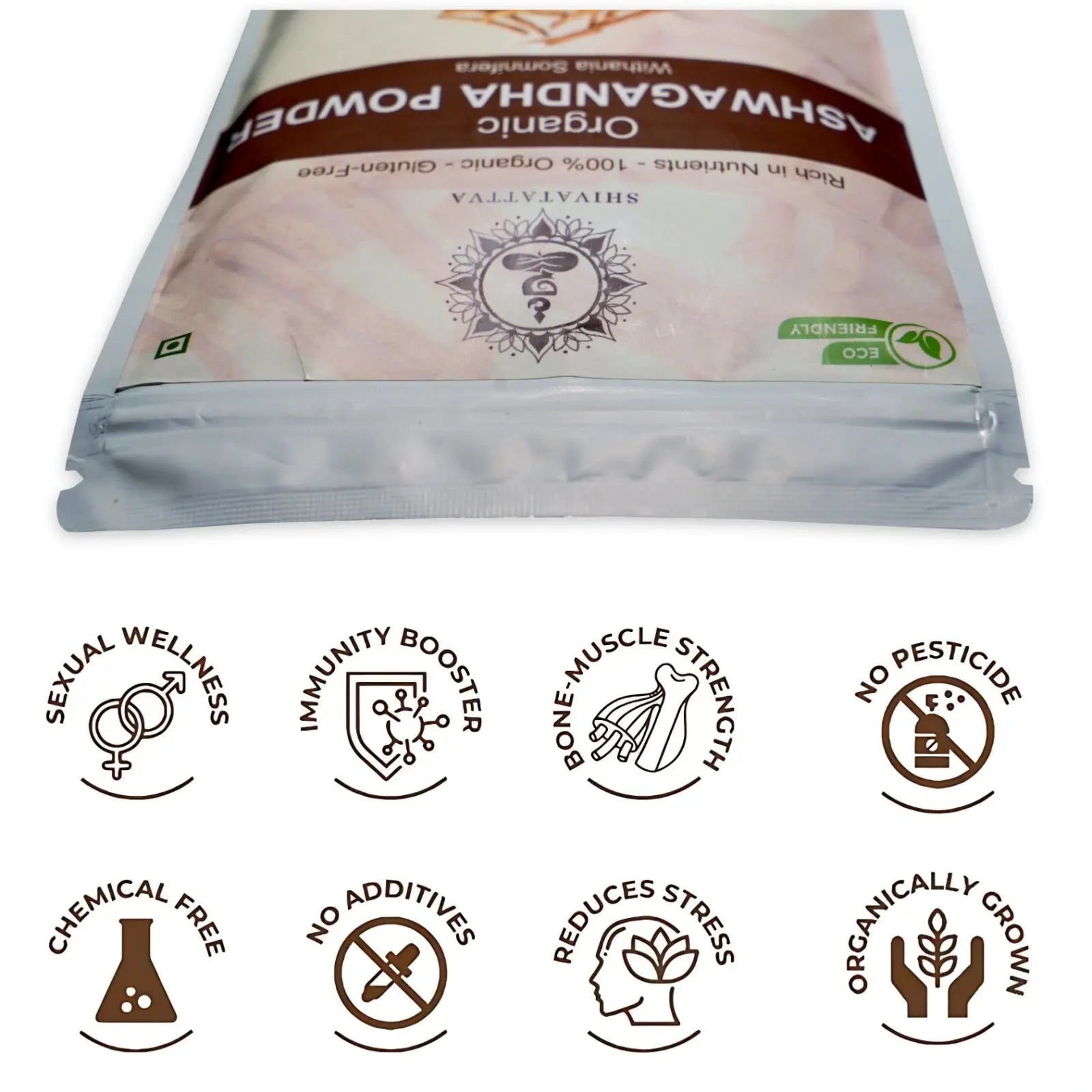 Shivatattva Organic Ashwagandha Powder 200g – Ayurvedic Churna for Stress, Sleep & Immunity Shivatattva.in