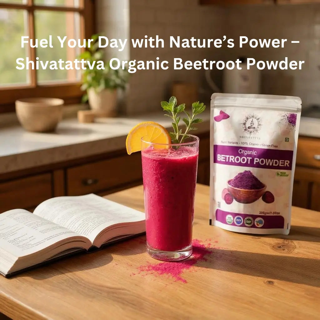 Shivatattva Organic Beetroot Powder | 100% Pure & Natural | Rich in Nitrates, Iron & Antioxidants | For Skin Glow, Stamina & Detox | No Added Color or Preservatives | 200g