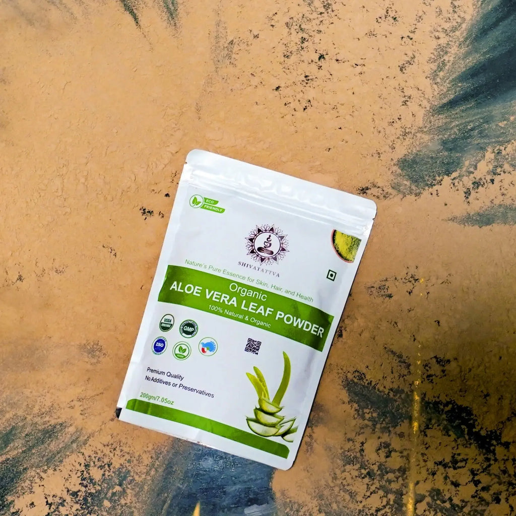 Shivatattva Organic Aloe Vera Leaf Powder 200g – For Skin, Hair & Internal Detox | Edible & Pure